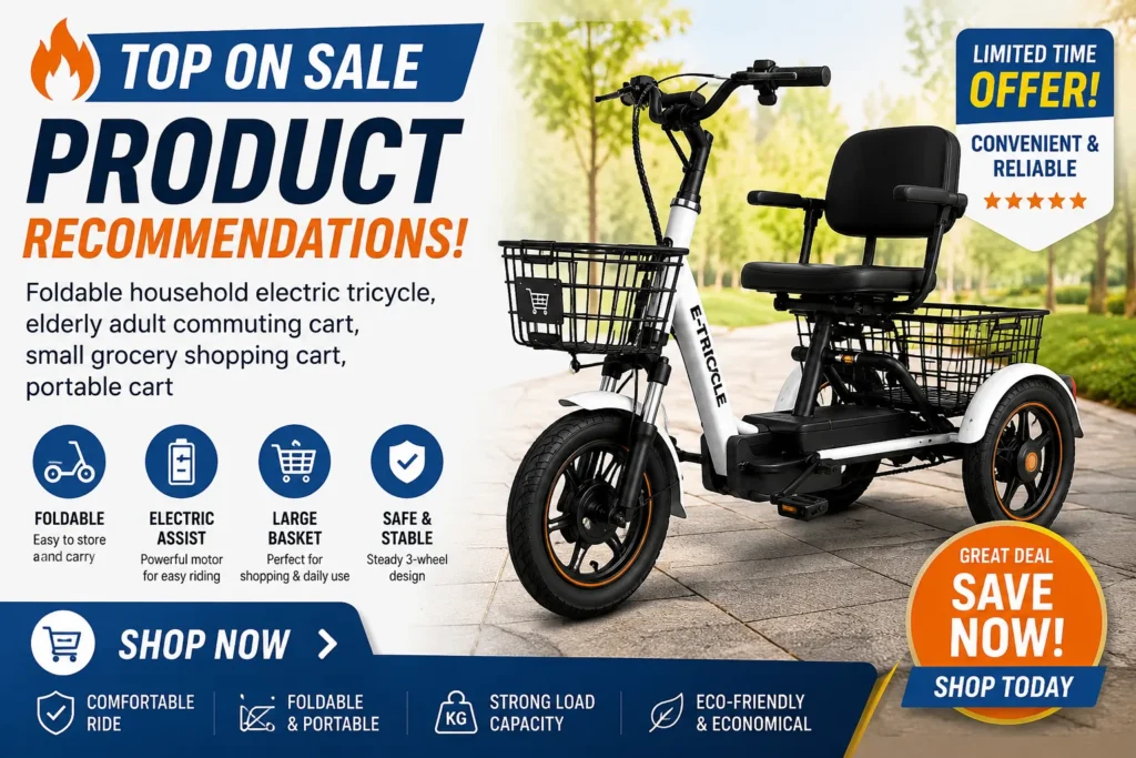 Electric foldable tricycle for easy commuting