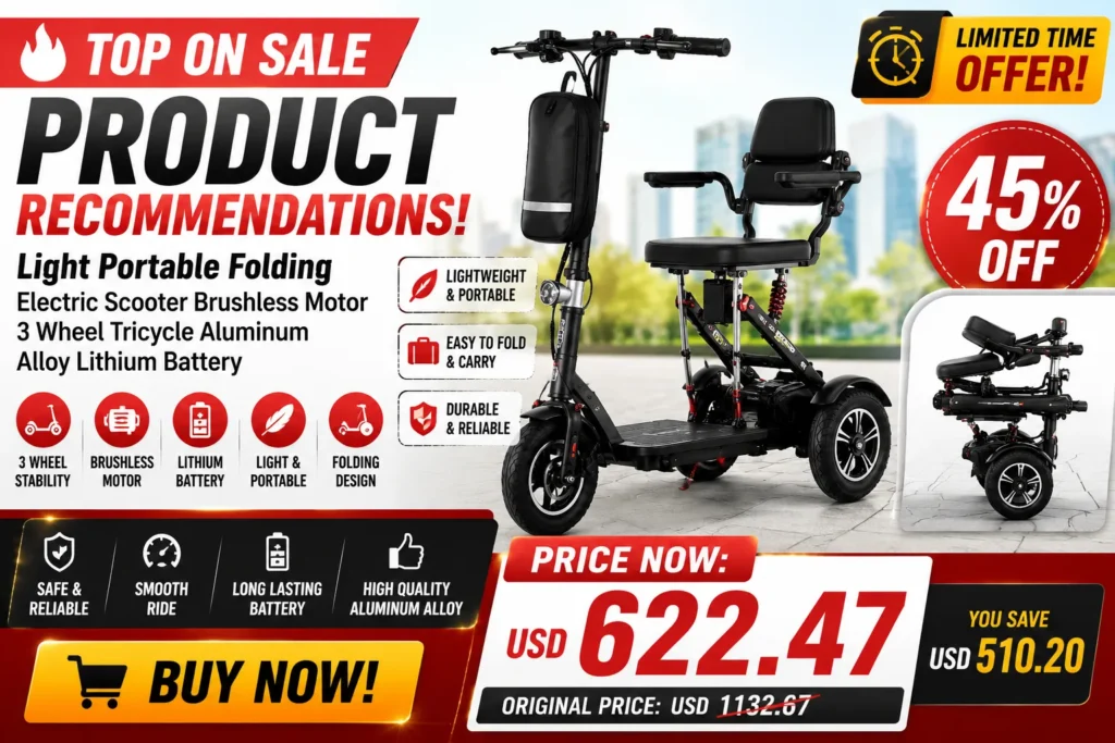 Electric scooter tricycle sale banner