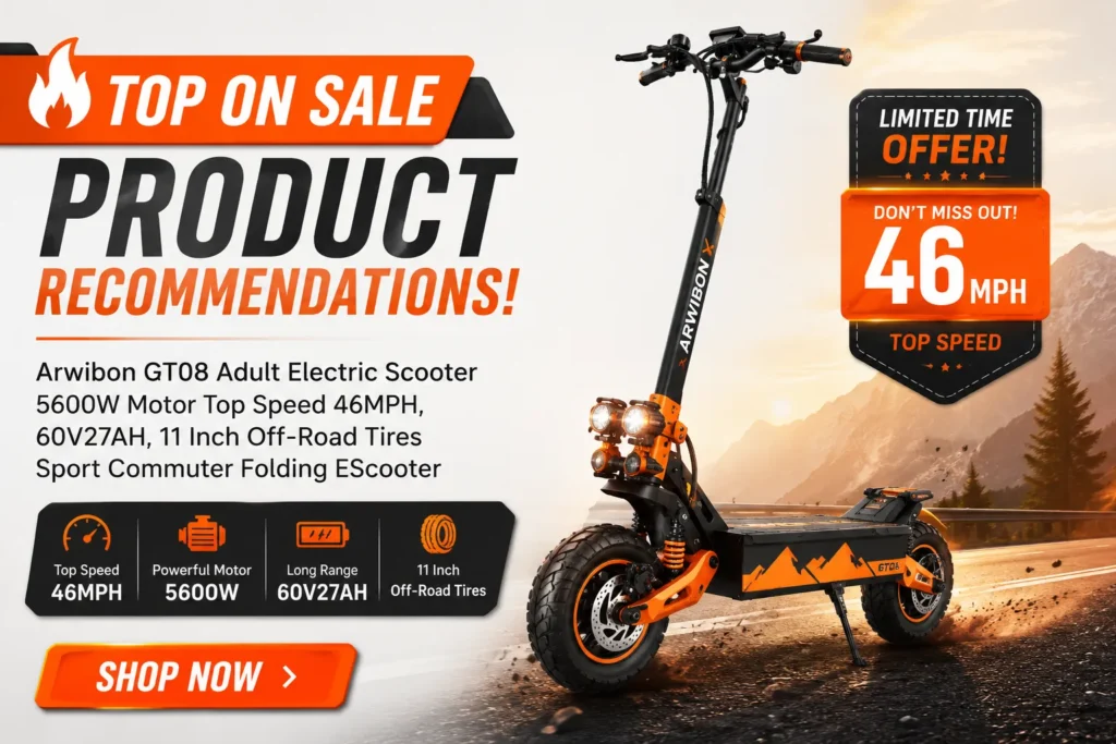 Scooter sale with bold promo design