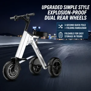 Sleek urban scooter ad at night