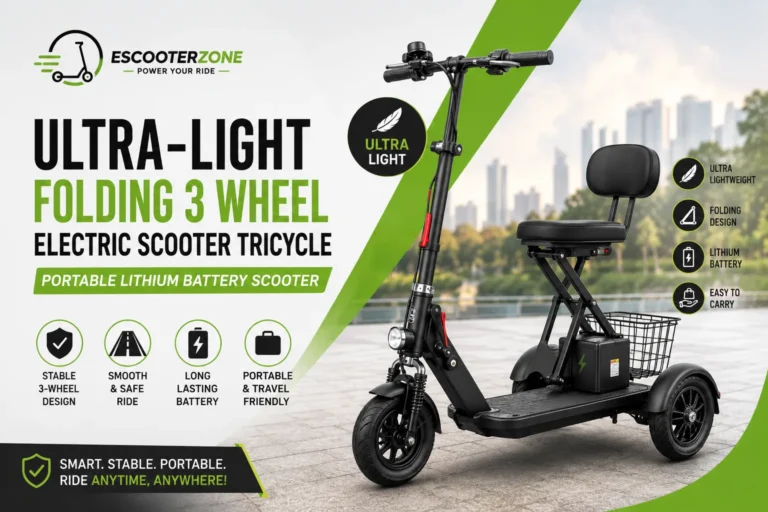 Ultra-light folding electric scooter tricycle